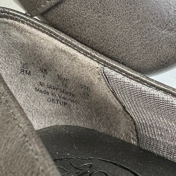 Life Stride Getup Wedge Shoes Women's 8 Gray Silvertone Comfort Travel Work - Picture 7 of 10